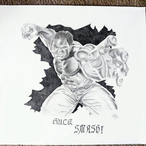 The Hulk Authentic Sketch Wall Art